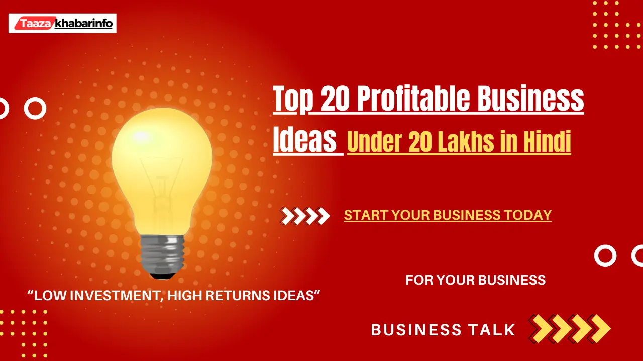 Top 20 Profitable Business Ideas Under 20 Lakhs